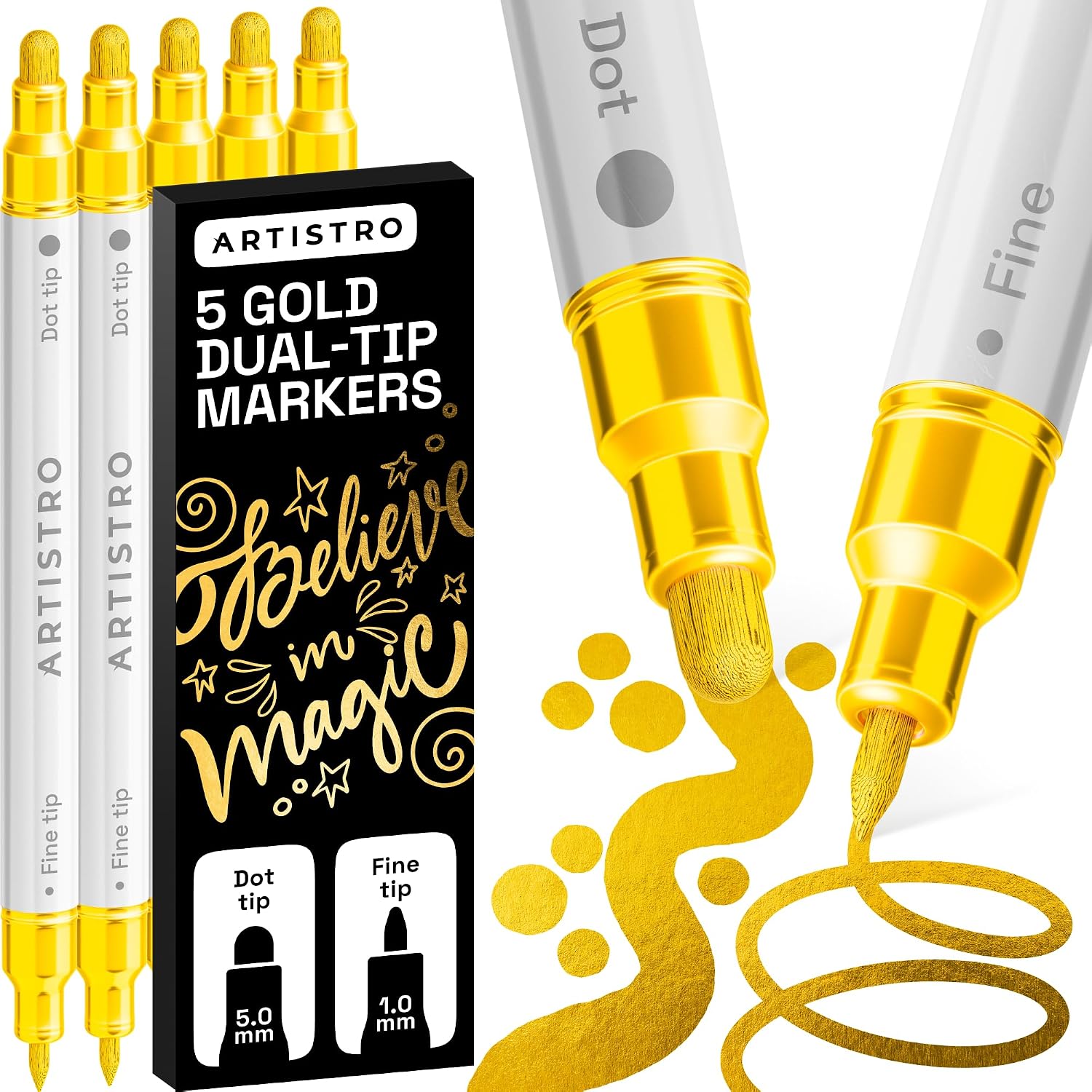 ARTISTRO Dual-Tip Acrylic Paint Marker Pens - Set of 36 - Image 14