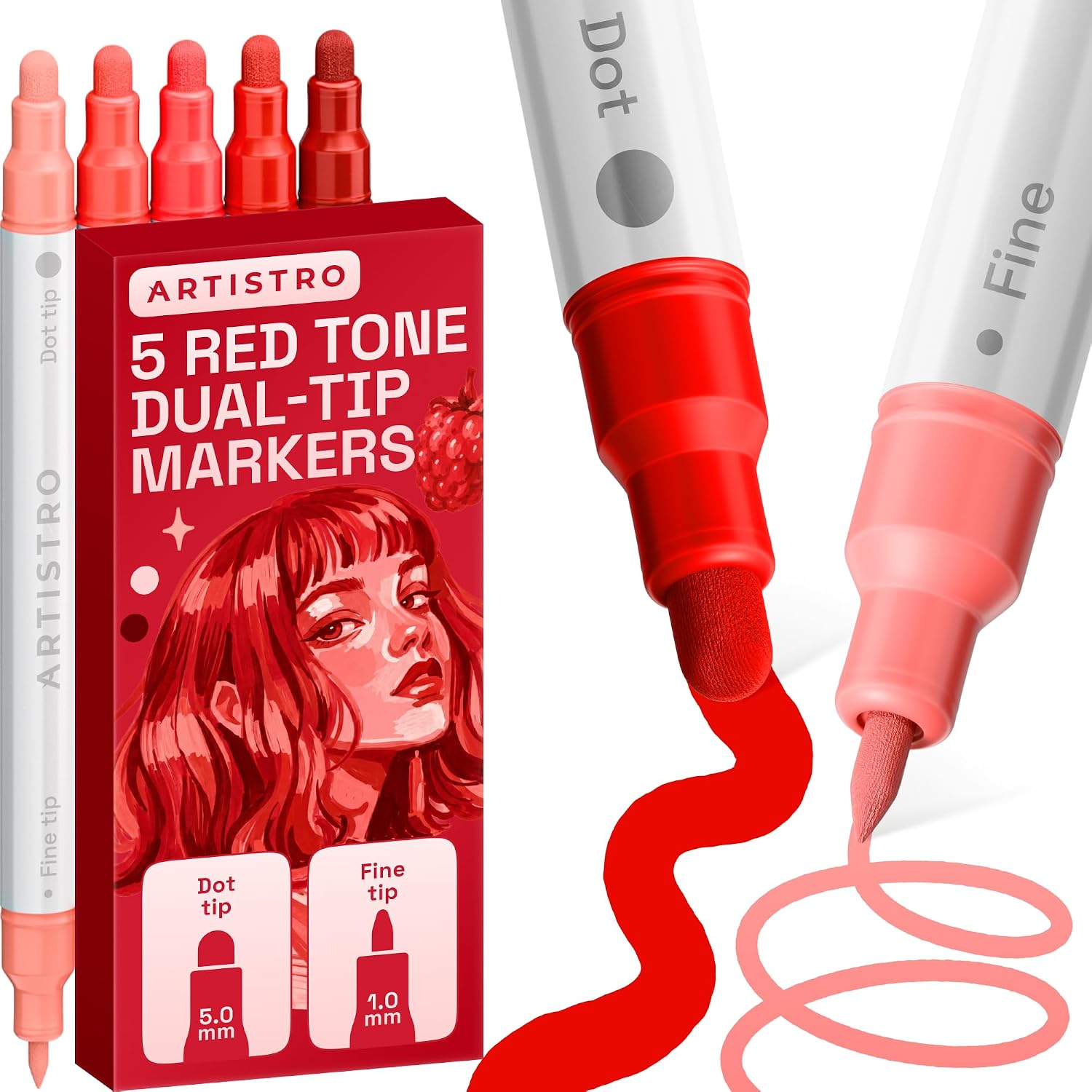 ARTISTRO Dual-Tip Acrylic Paint Marker Pens - Set of 36 - Image 45