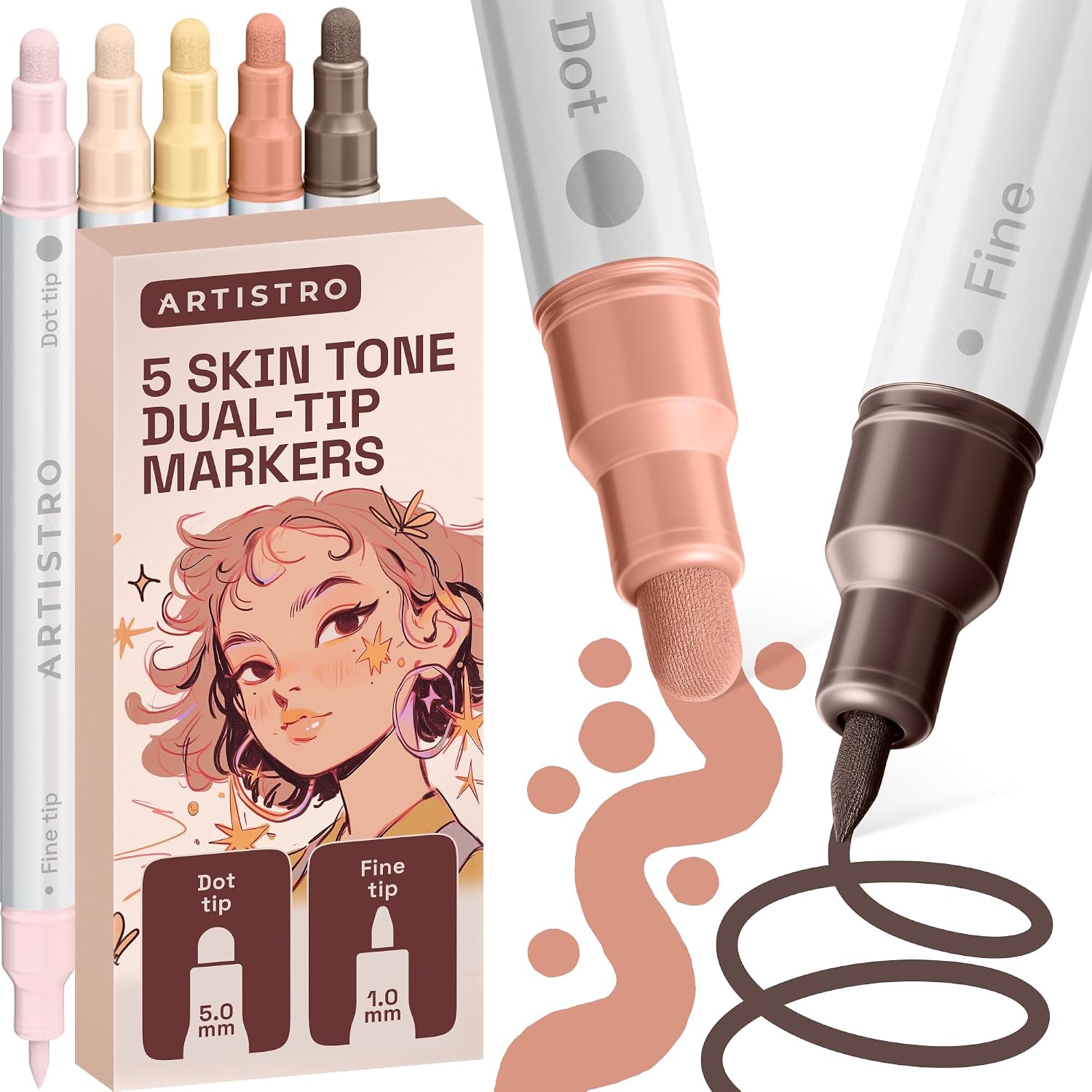 ARTISTRO Dual-Tip Acrylic Paint Marker Pens - Set of 36 - Image 38